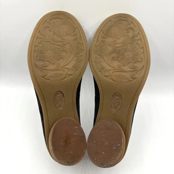 SOFFT Cassia Heel Women's Size 7.5 M Navy Suede Leather Loafer Comfort Shoe - Picture 8 of 8